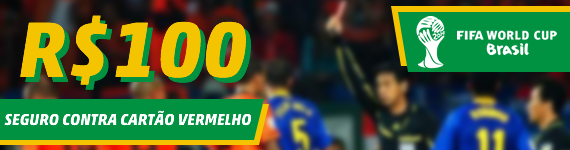 Bônus caso surja um cartão vermelho para o Brasil na Copa do Mundo